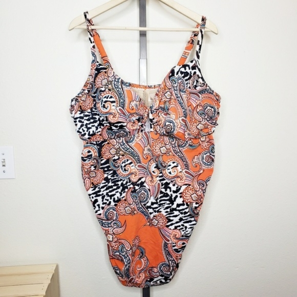 Cacique Other - Cacique Paisley & Animal Print Tankini Swim Top